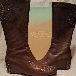 Women's Brown Leather Boots